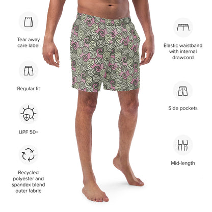 Swim trunks, Pyörteillä, Recycled polyester